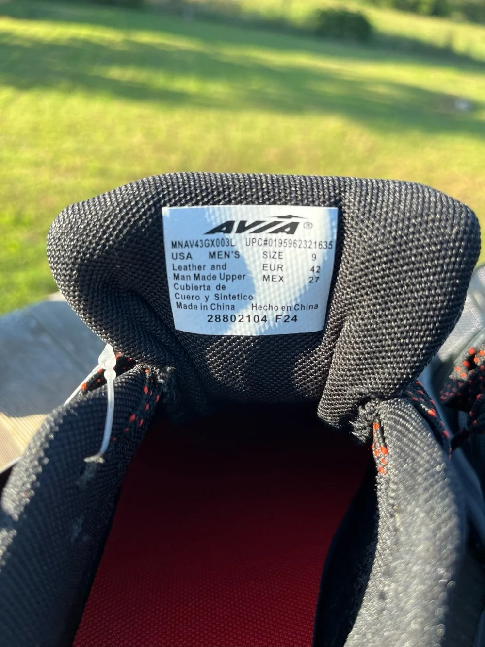 Avia Men’s Talus Rugged Walking Shoes Size 9 Black